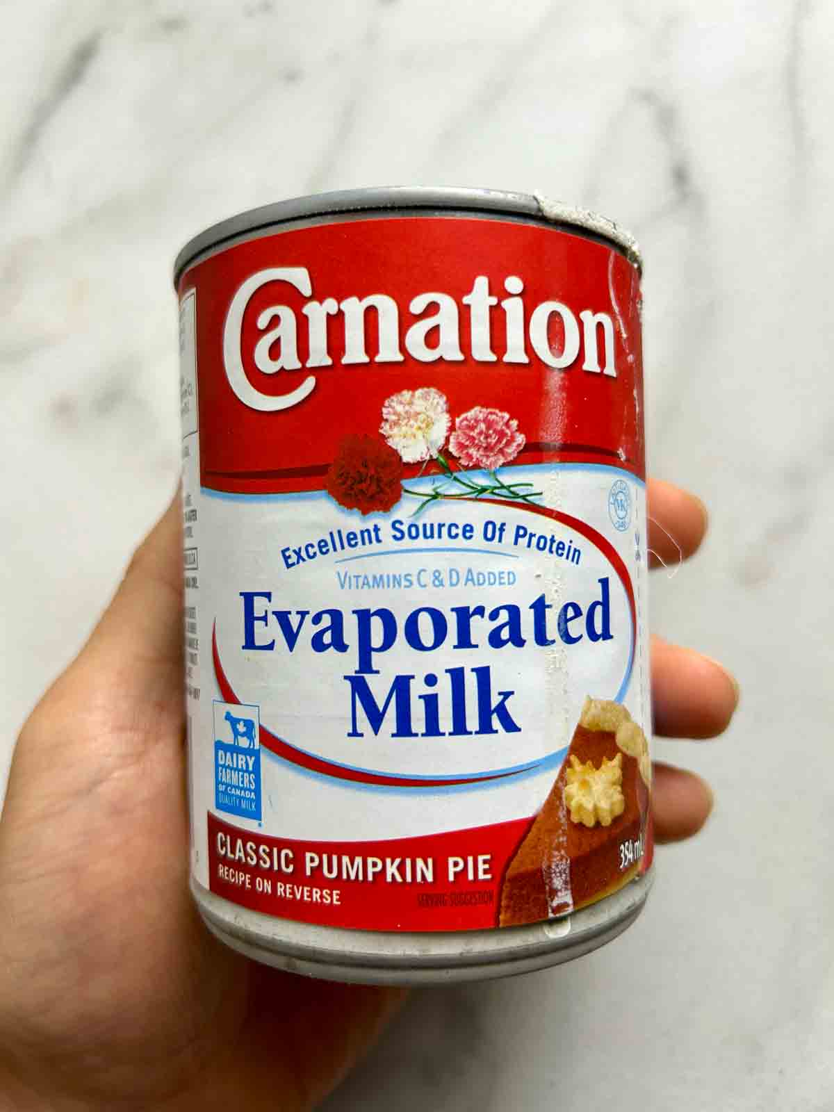 can of evaporated milk.