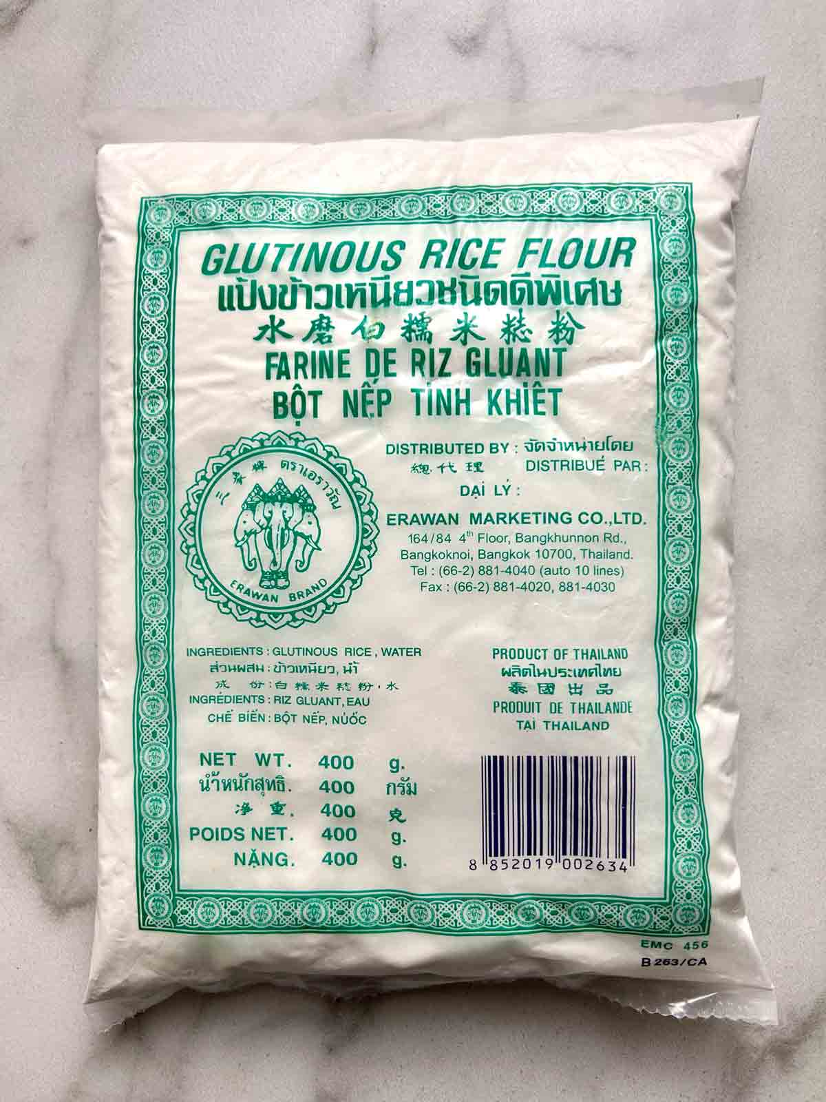 bag of glutinous rice flour.