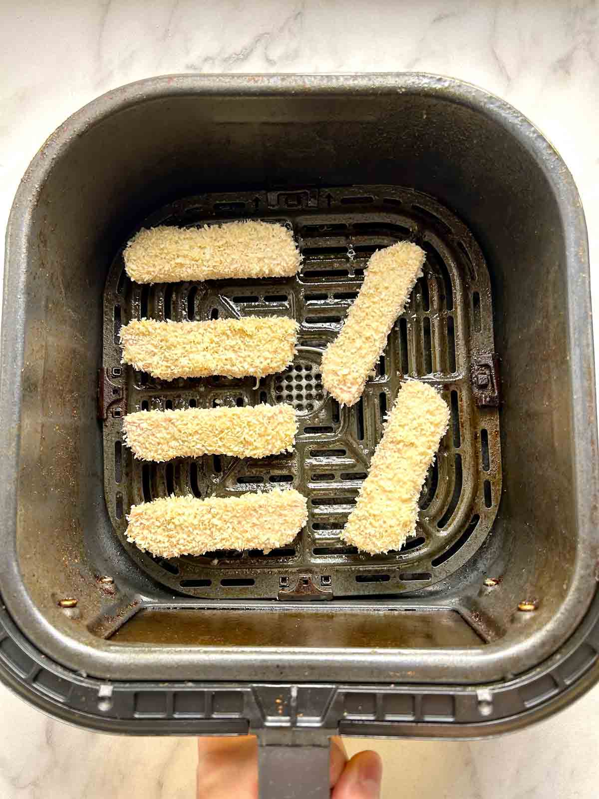 Spam fries before air-frying.