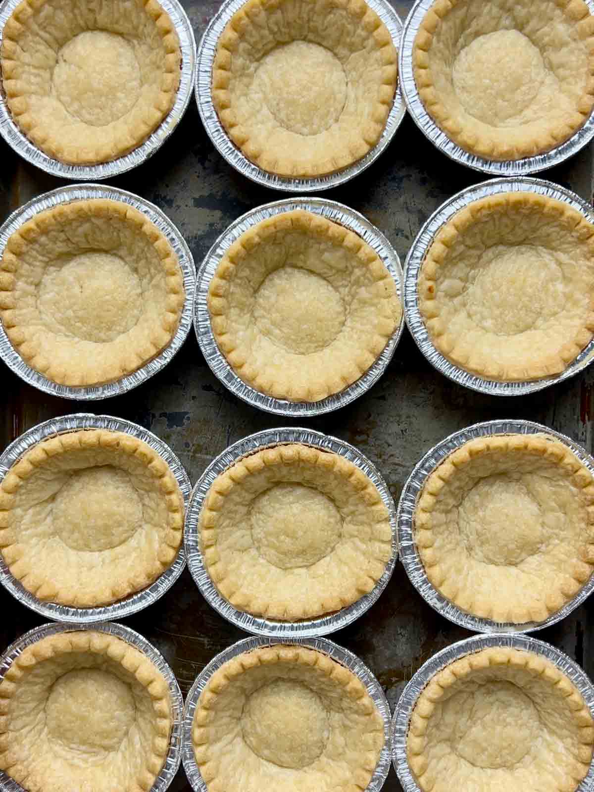 baked tart shells.