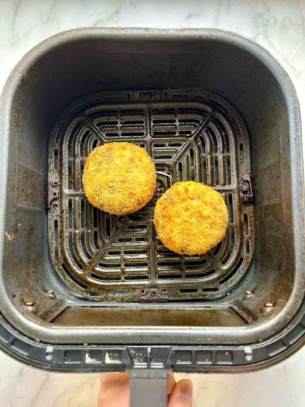 beef croquettes after air-frying.