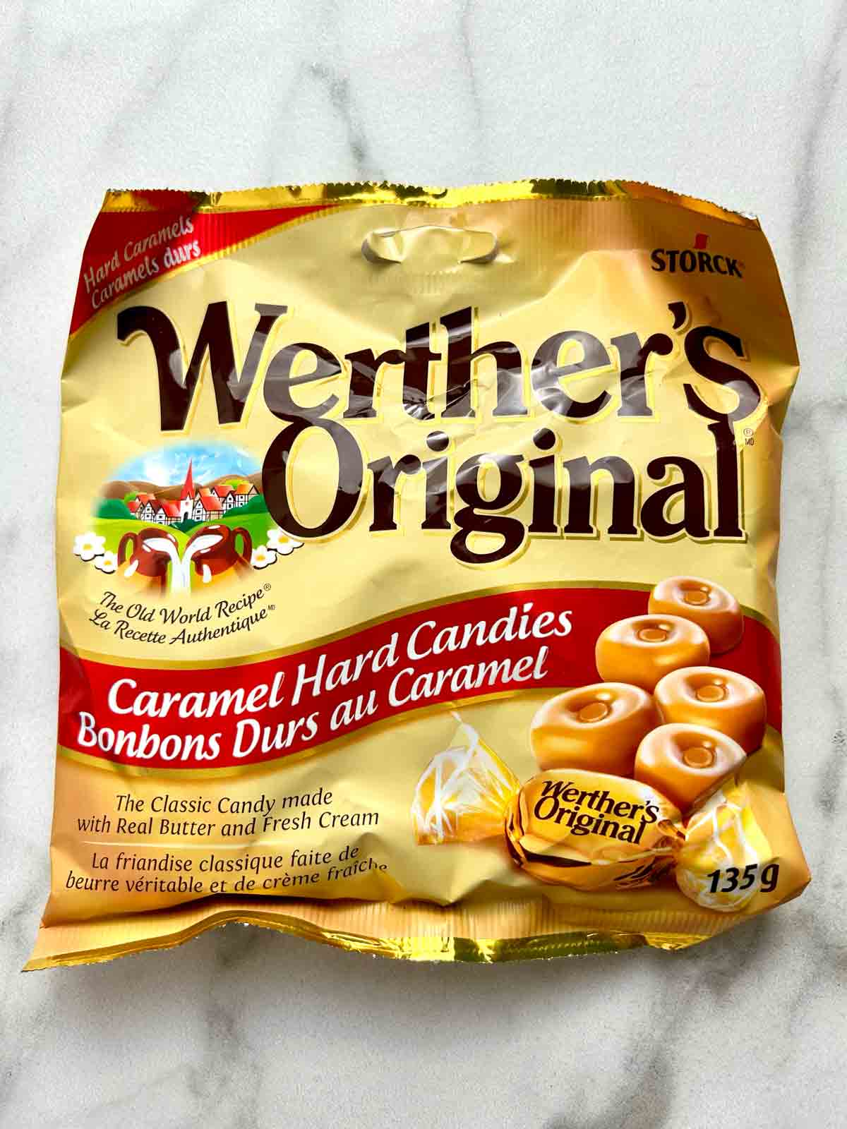 bag of Werther's caramel candy.