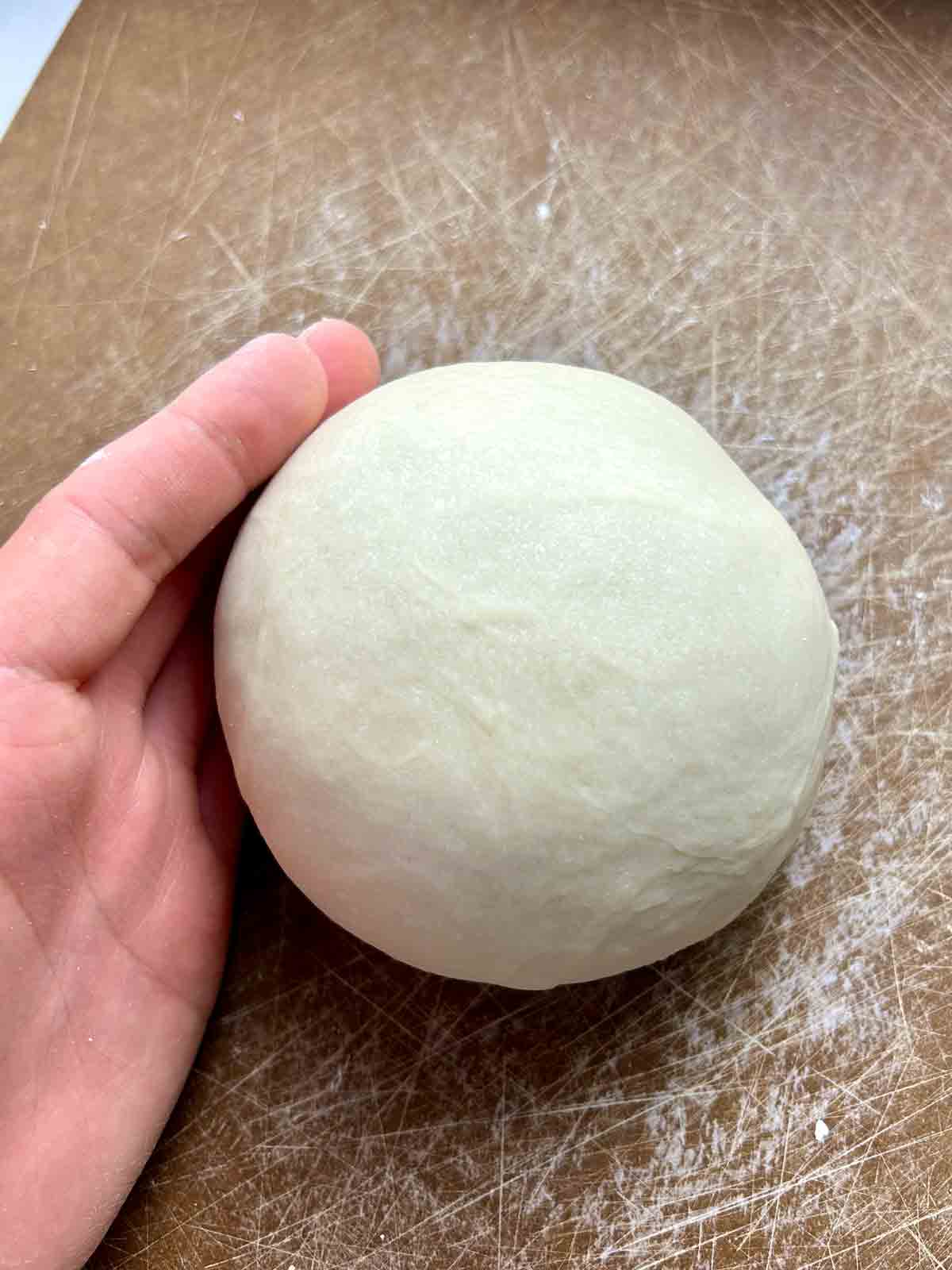 smooth dough ball.