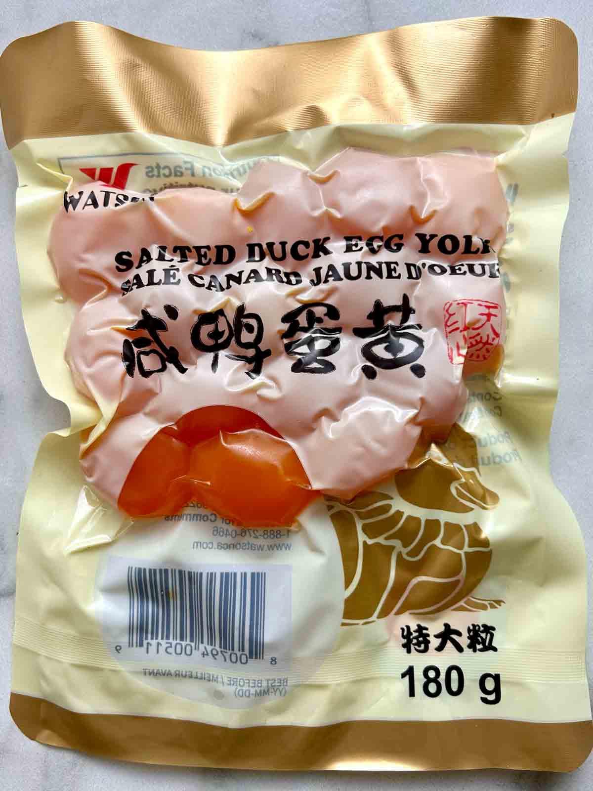 package of salted egg yolks.