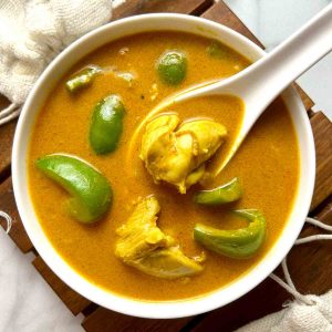 bowl of sha cha chicken curry.