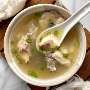 bowl of fish head soup.