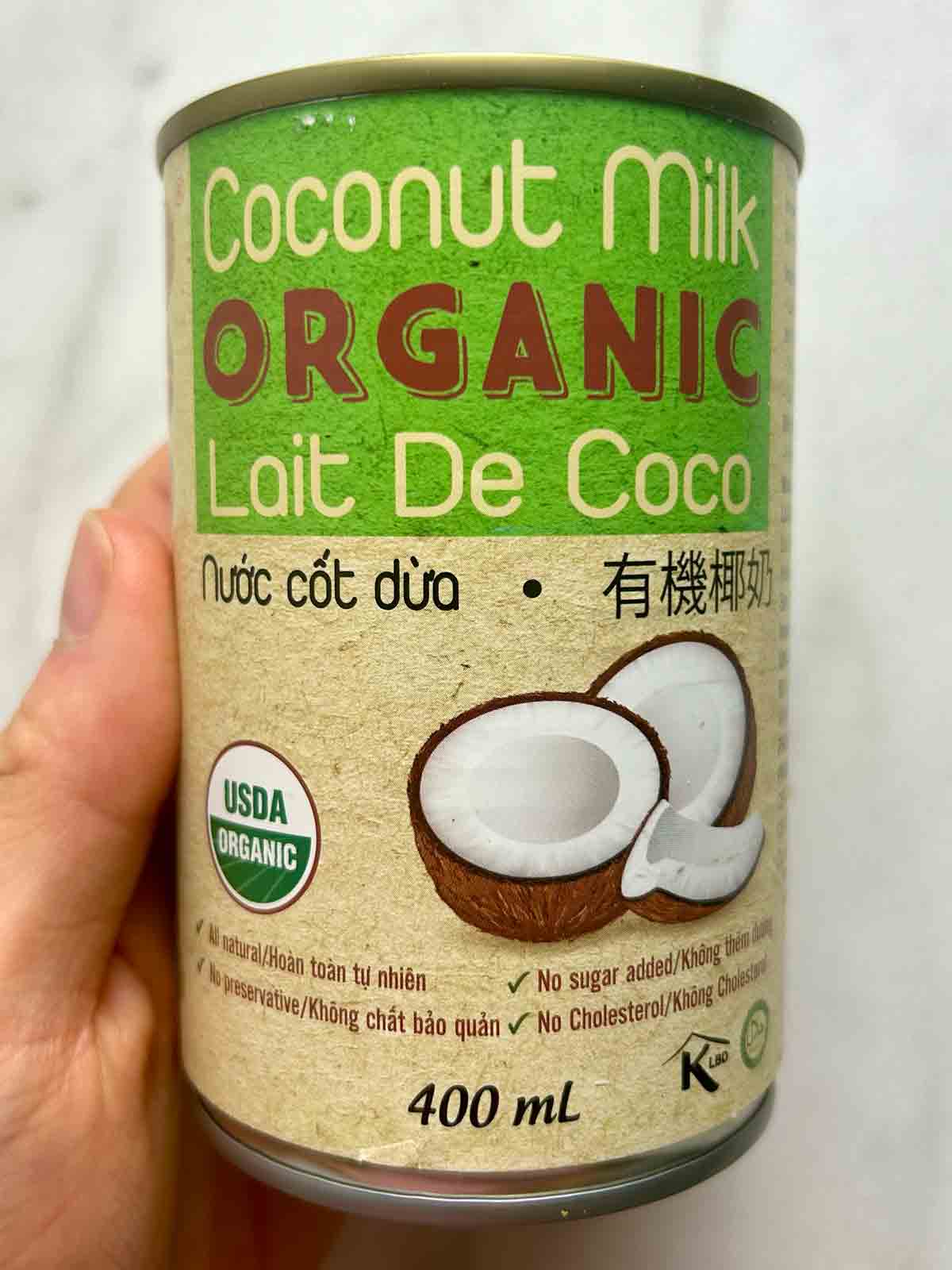 can of coconut milk.