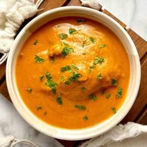 bowl of butter chicken.