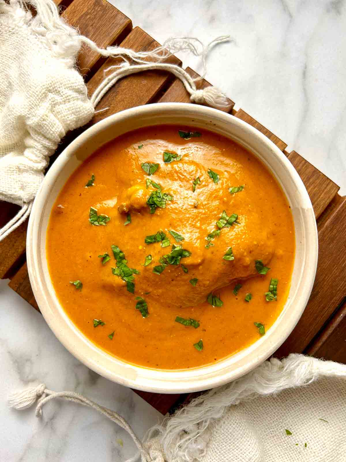 bowl of butter chicken.