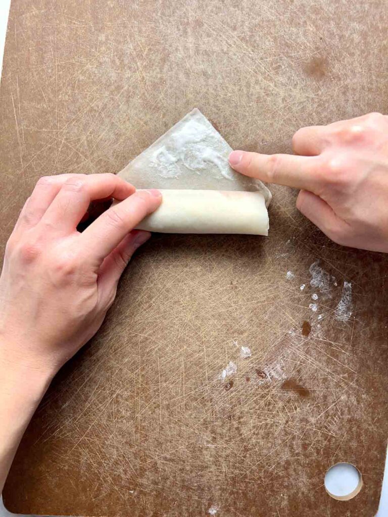 Separating Spring Roll Example Pork and Shrimp Spring Rolls