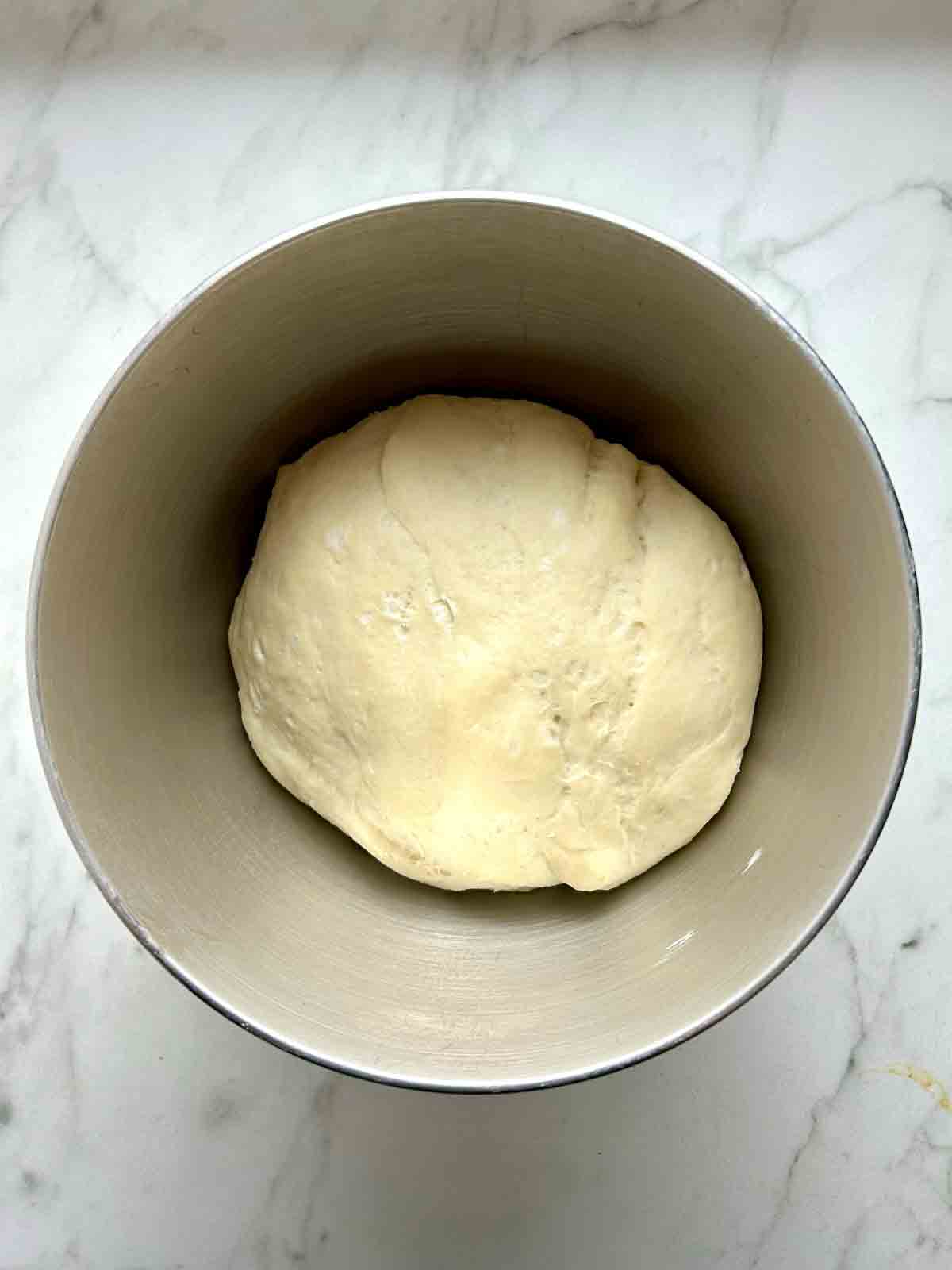 dough doubled in size after resting for one hour.