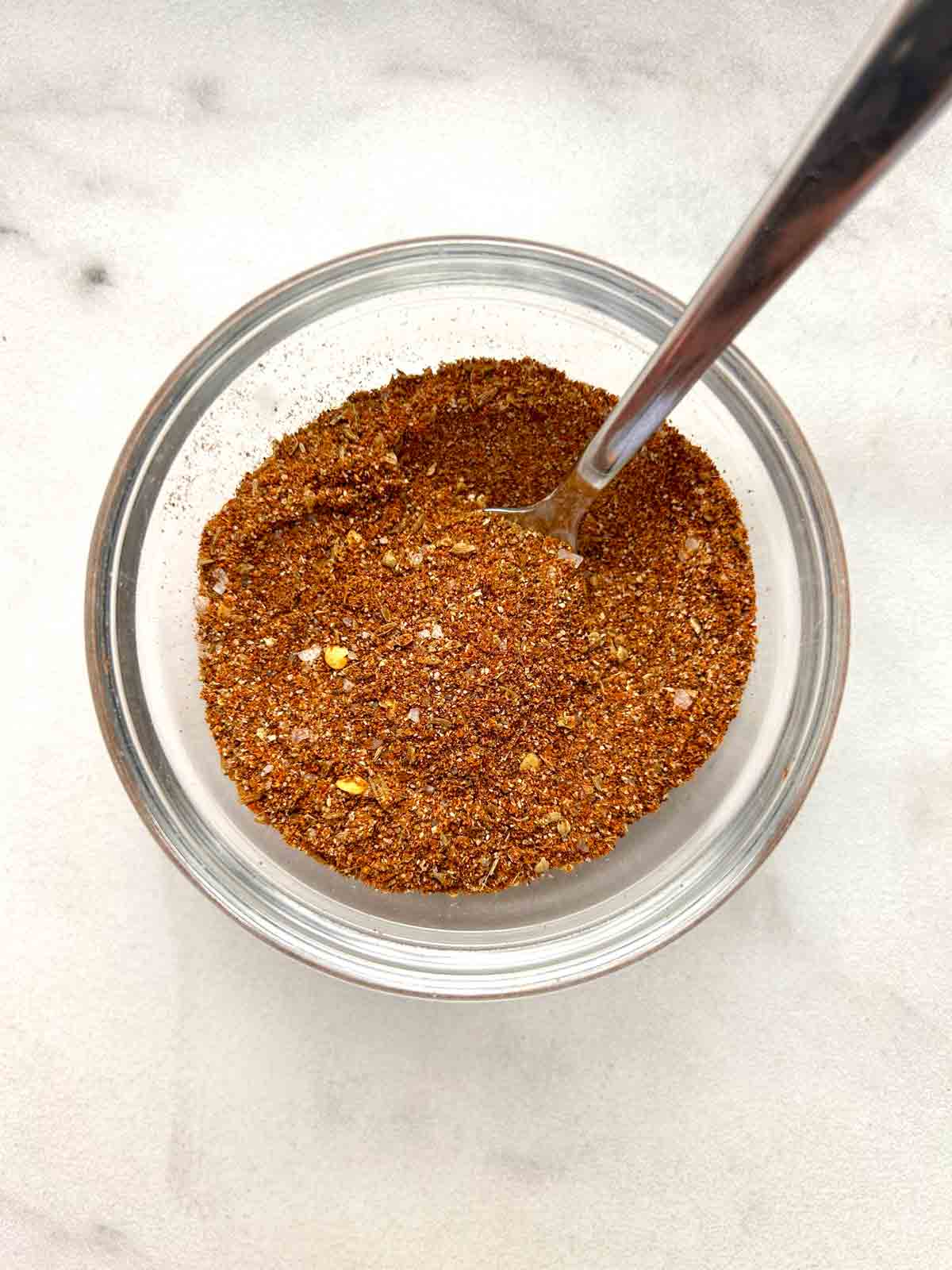 taco seasoning in bowl.