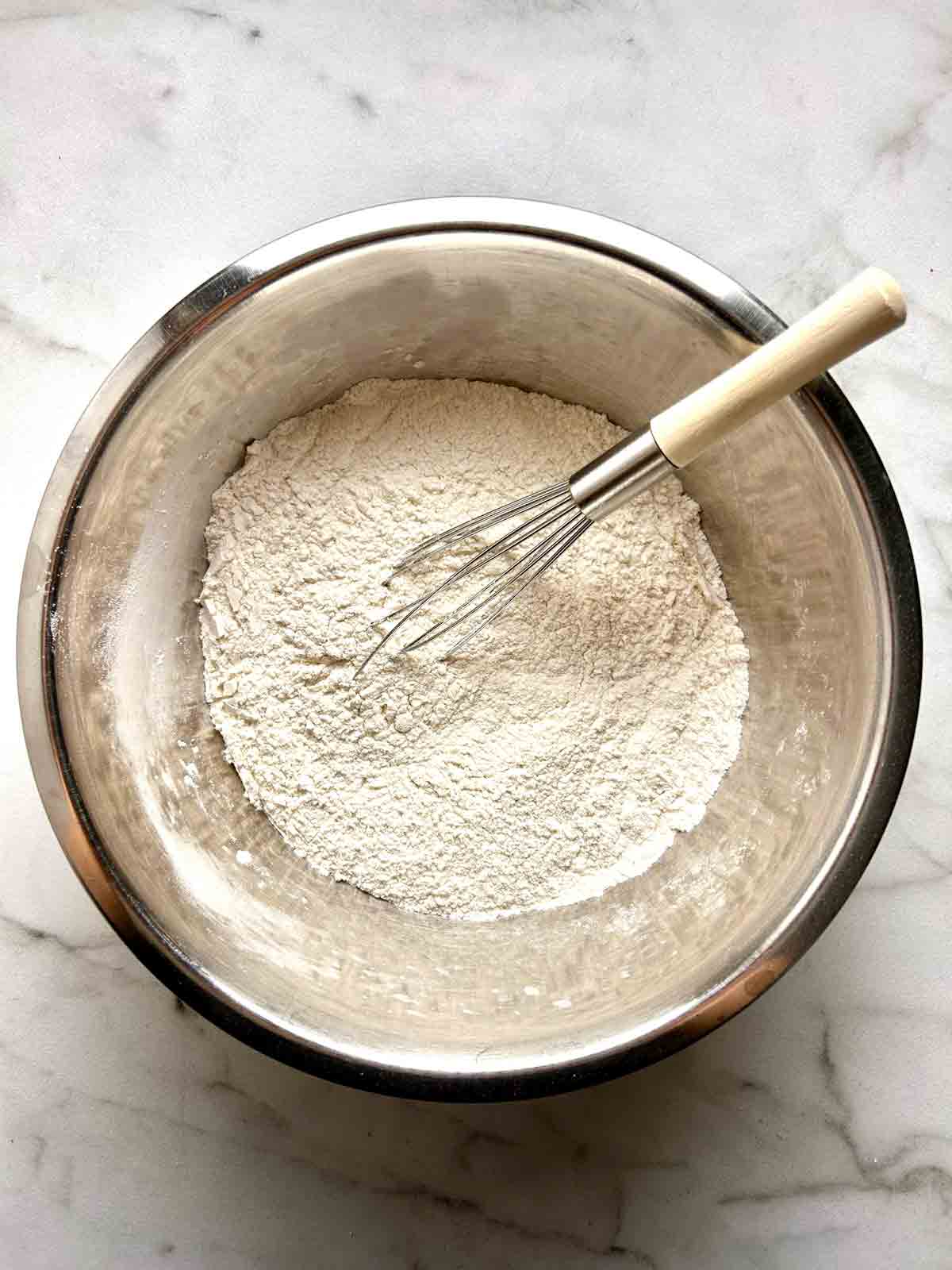 dry ingredients in bowl.