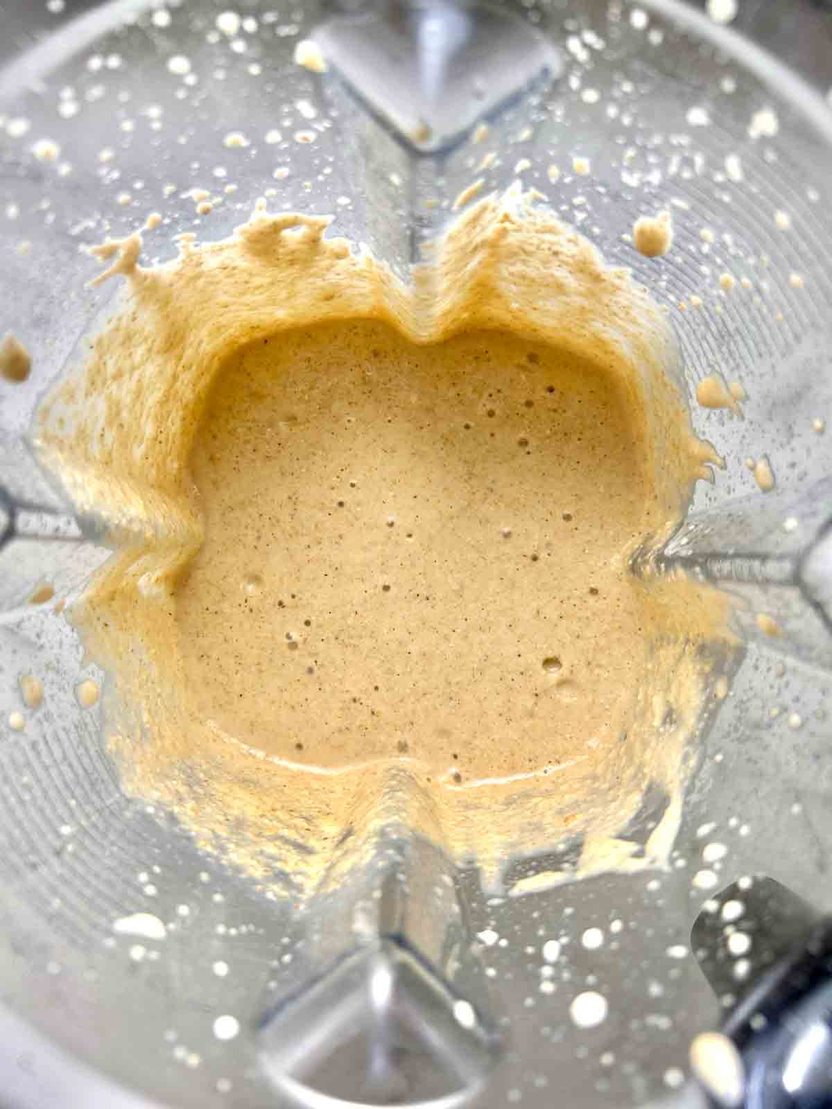 ingredients blended in blender.