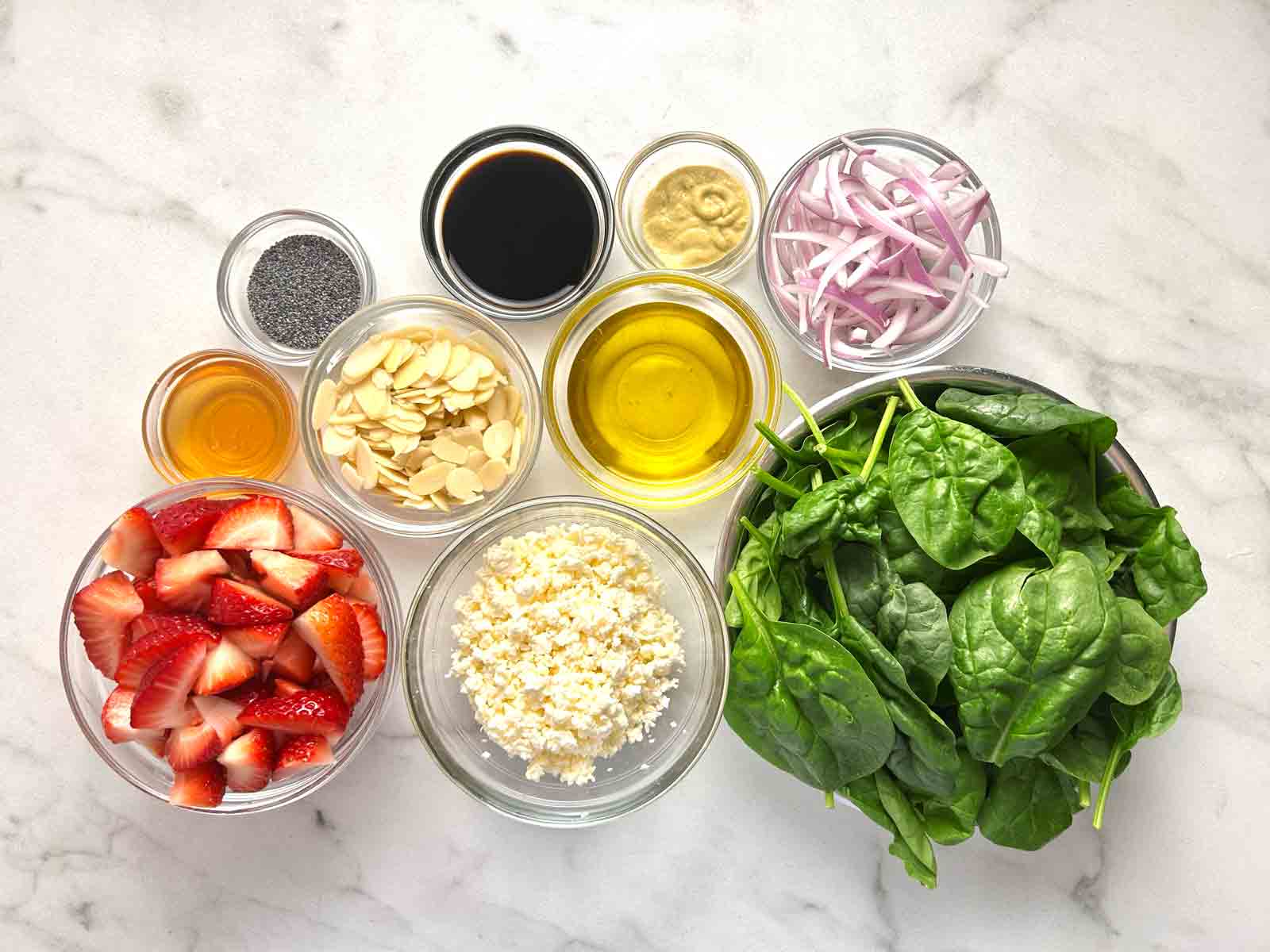 ingredients prepped in bowls.