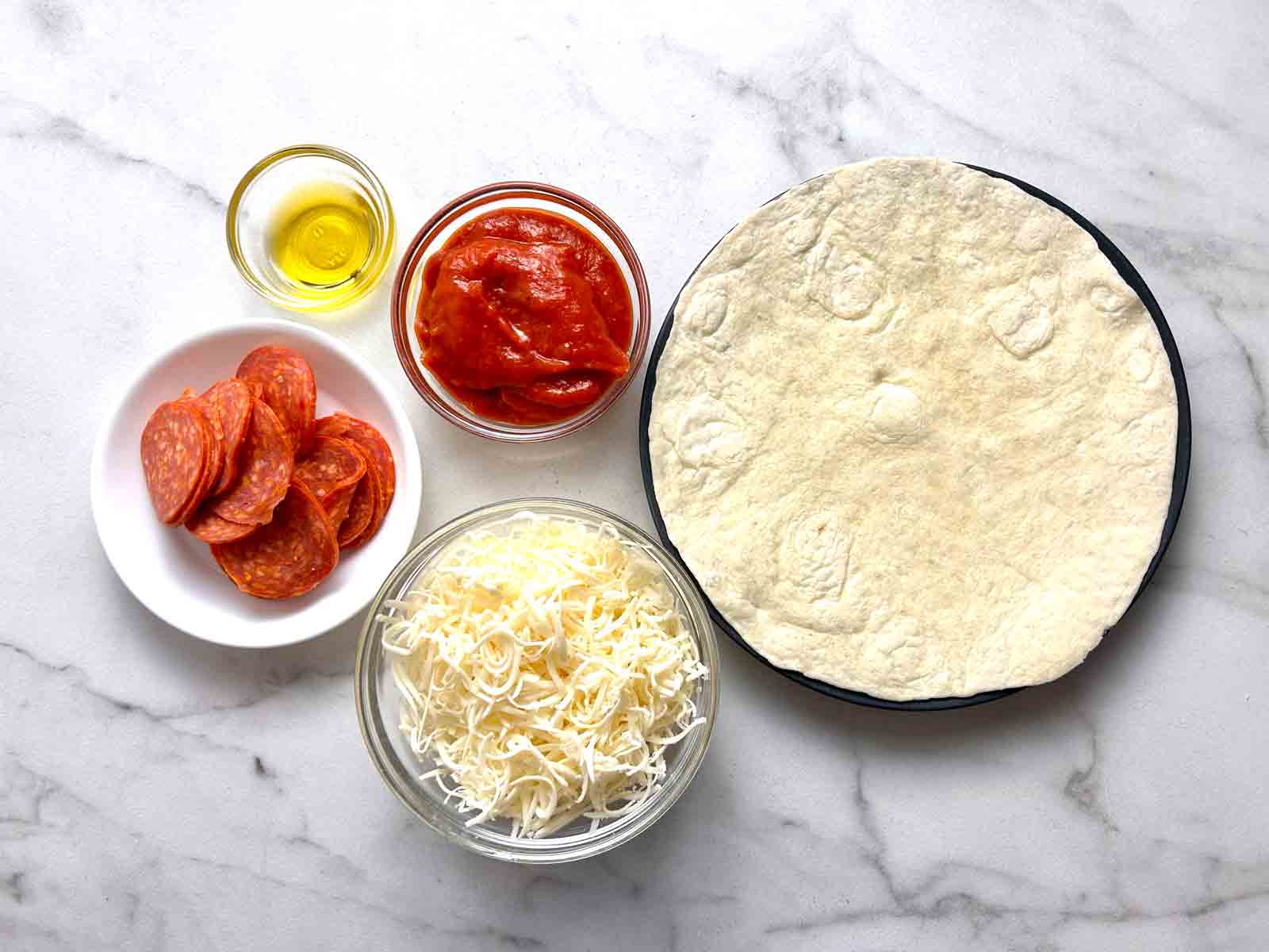 ingredients prepped in bowls.