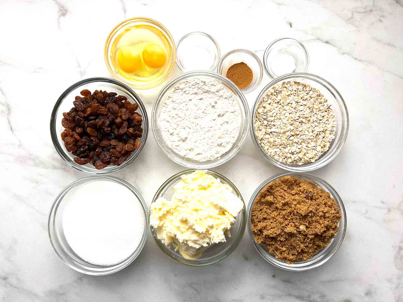 ingredients prepped in bowls.