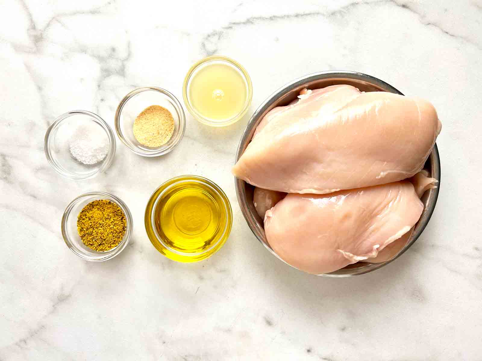 ingredients prepped in bowl.