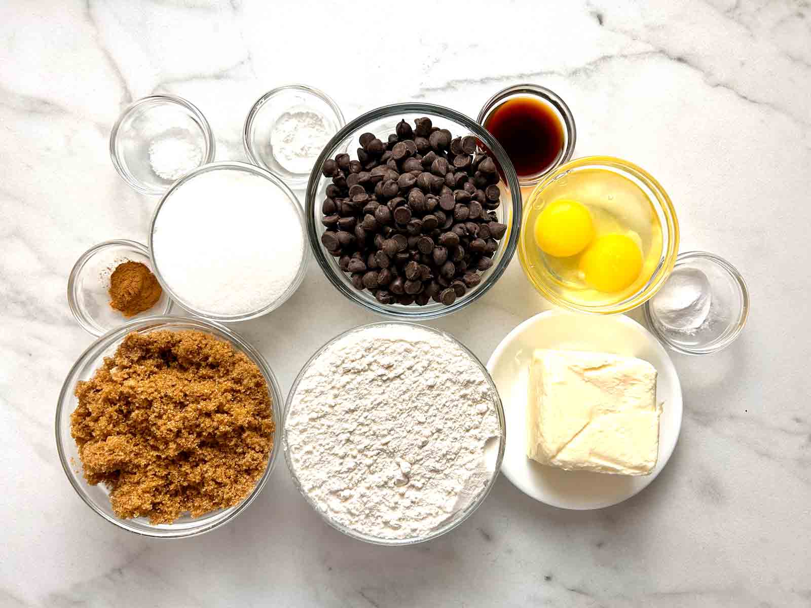 ingredients prepped in bowls.