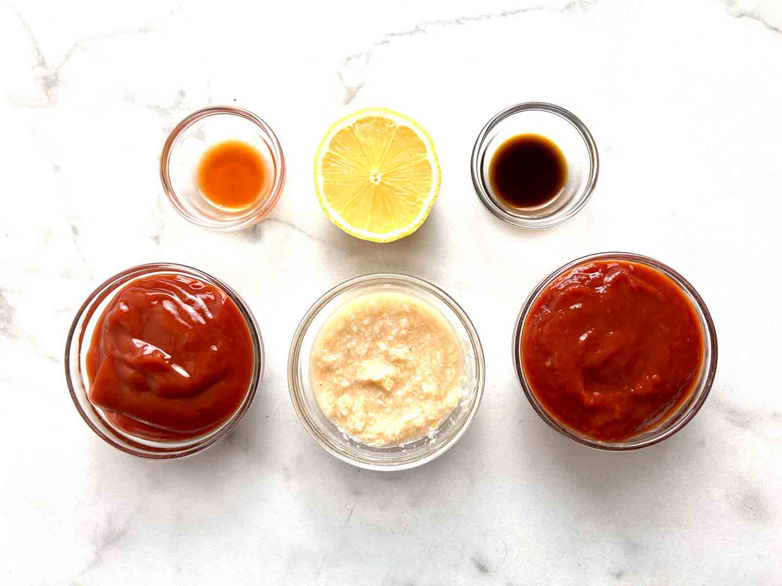 ingredients prepped in bowls.