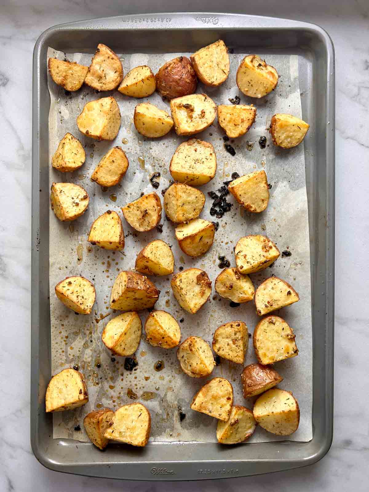 red potatoes after baking.