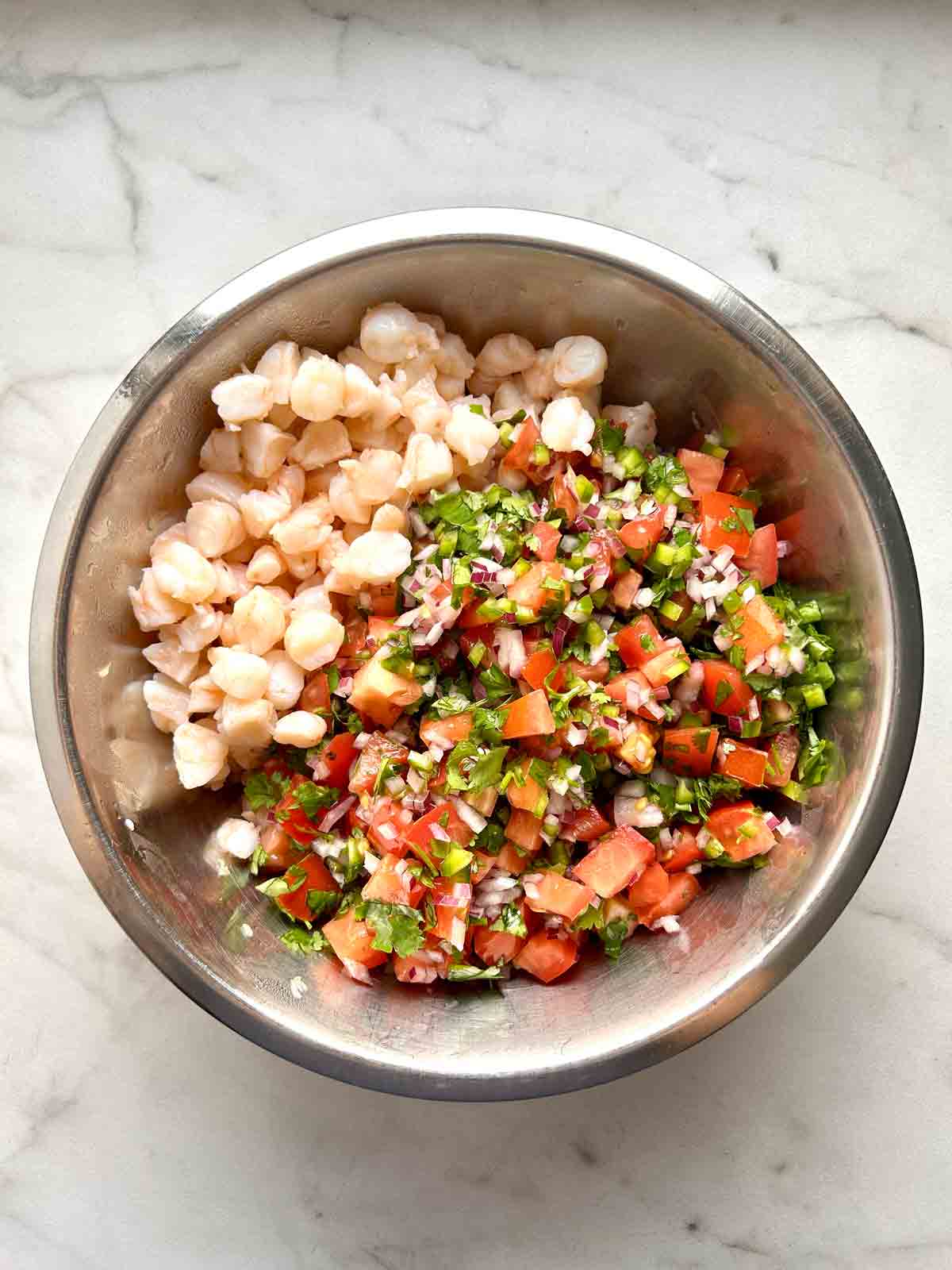 all ingredients added to a bowl.