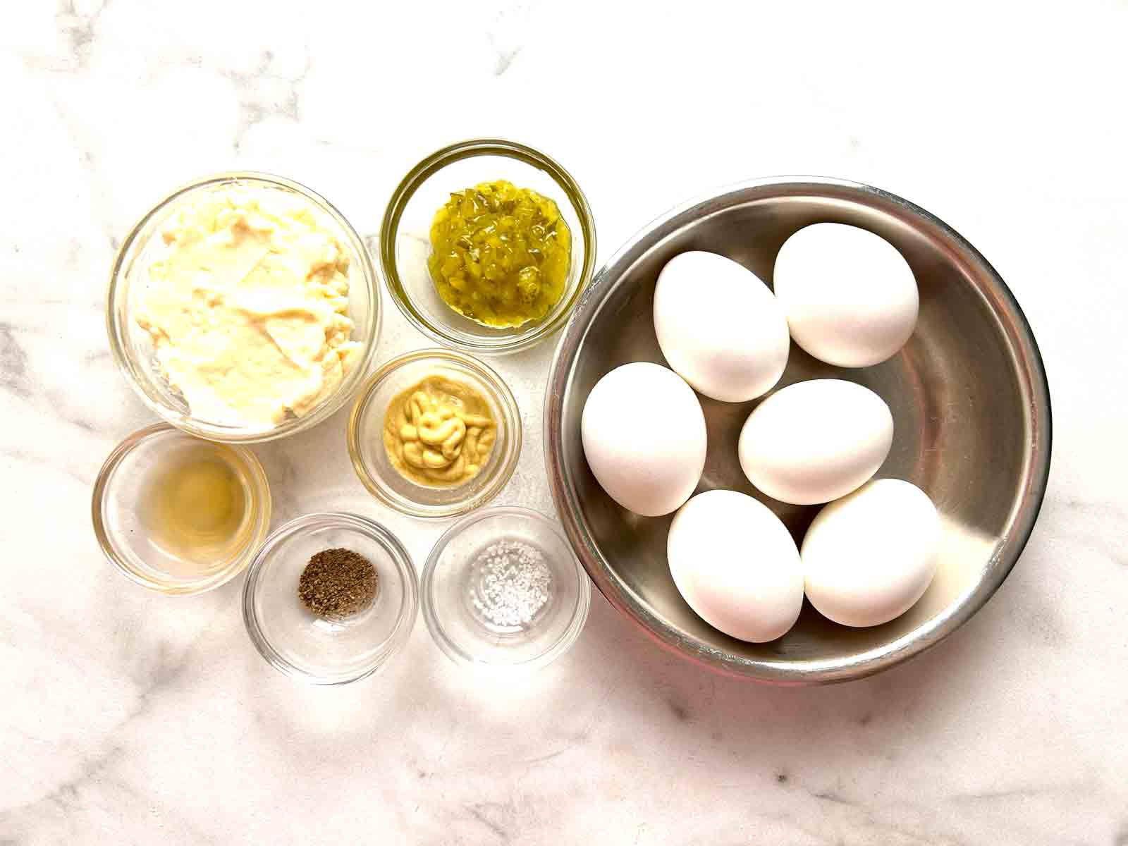 ingredients prepped in bowls.
