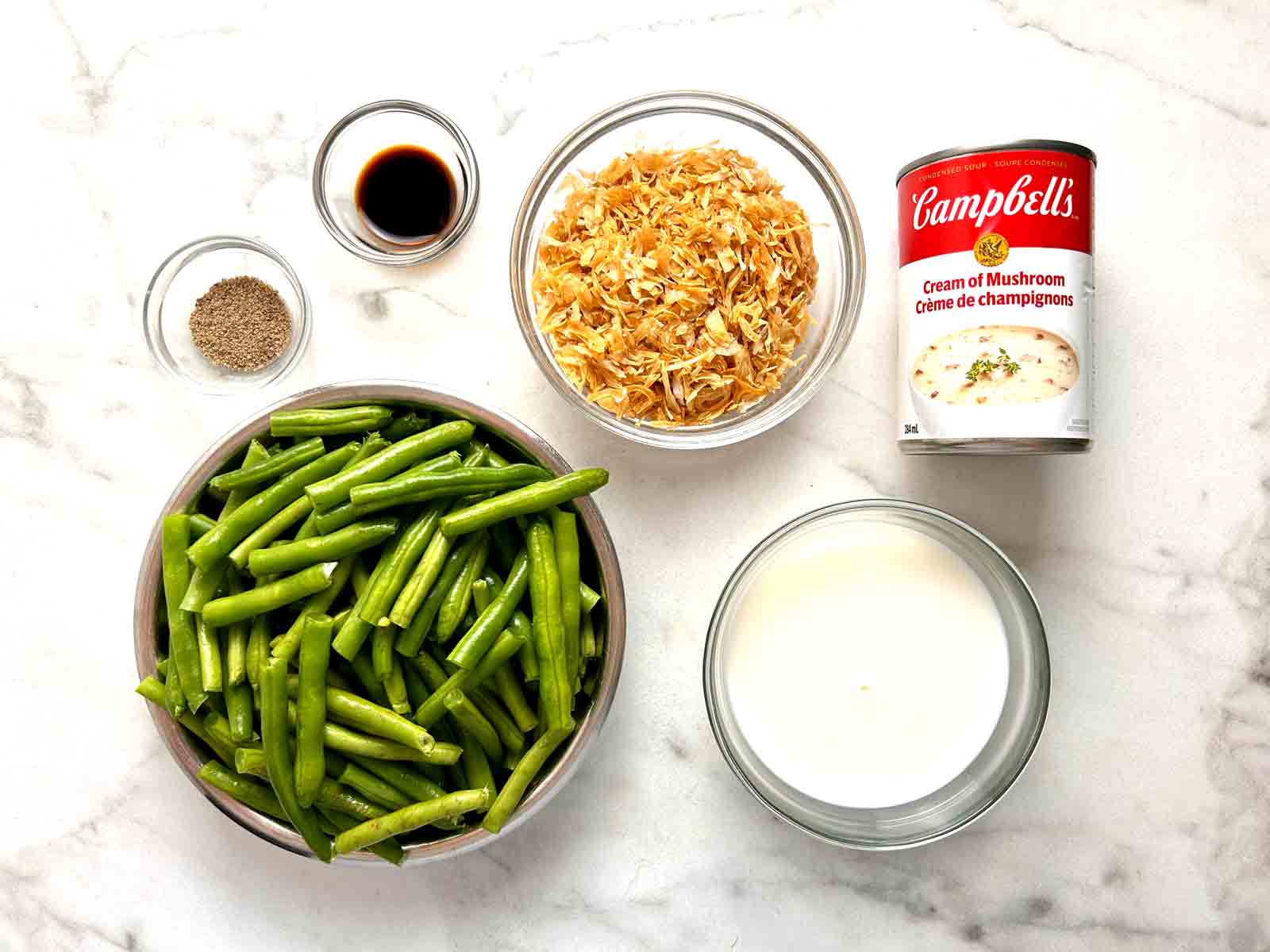 ingredients prepped in bowls.