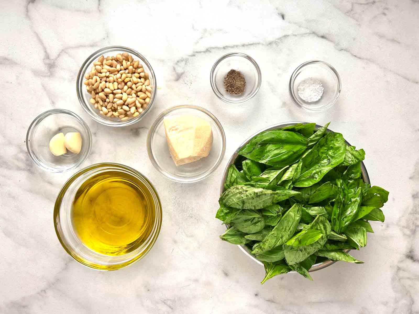 ingredients prepped in bowls.