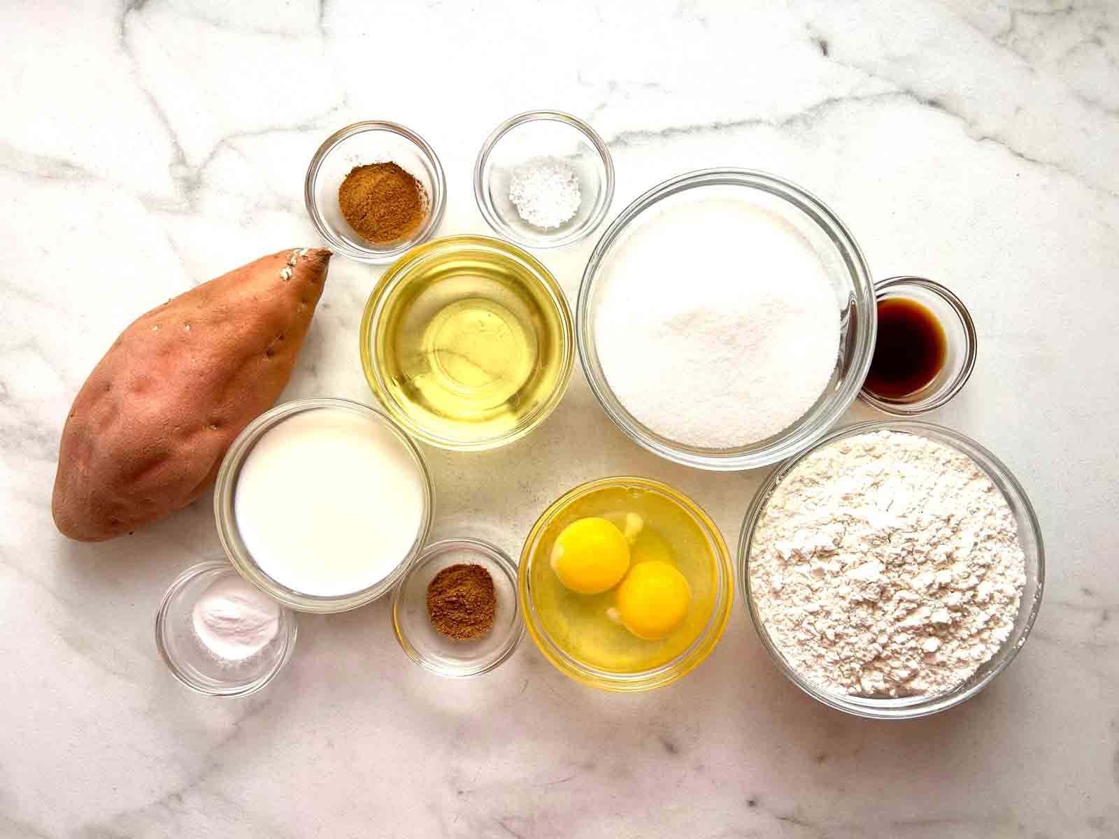 ingredients prepped in bowls.