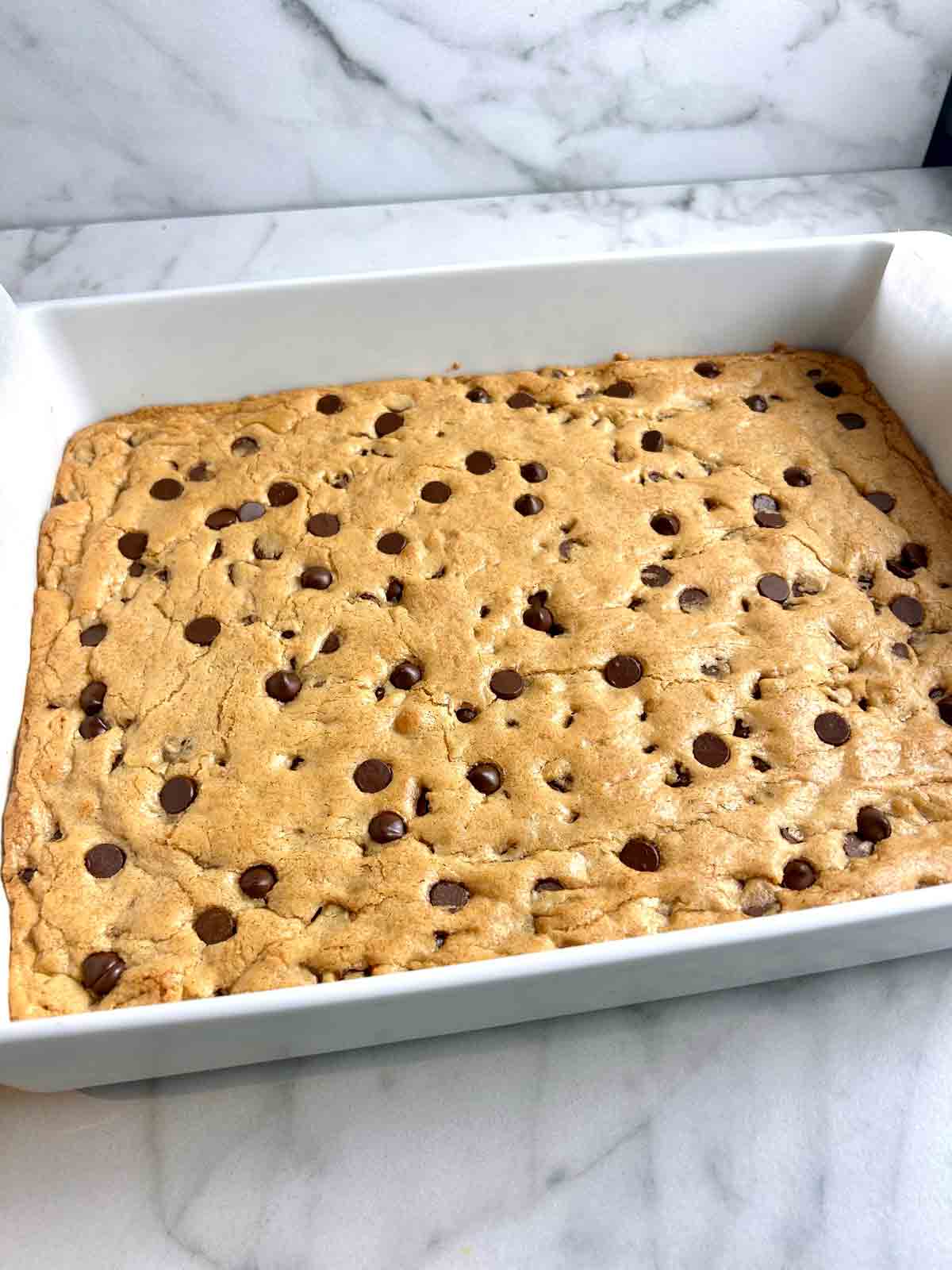 blondies after baking.