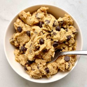 bowl of edible cookie dough.