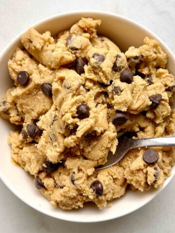 bowl of edible cookie dough.