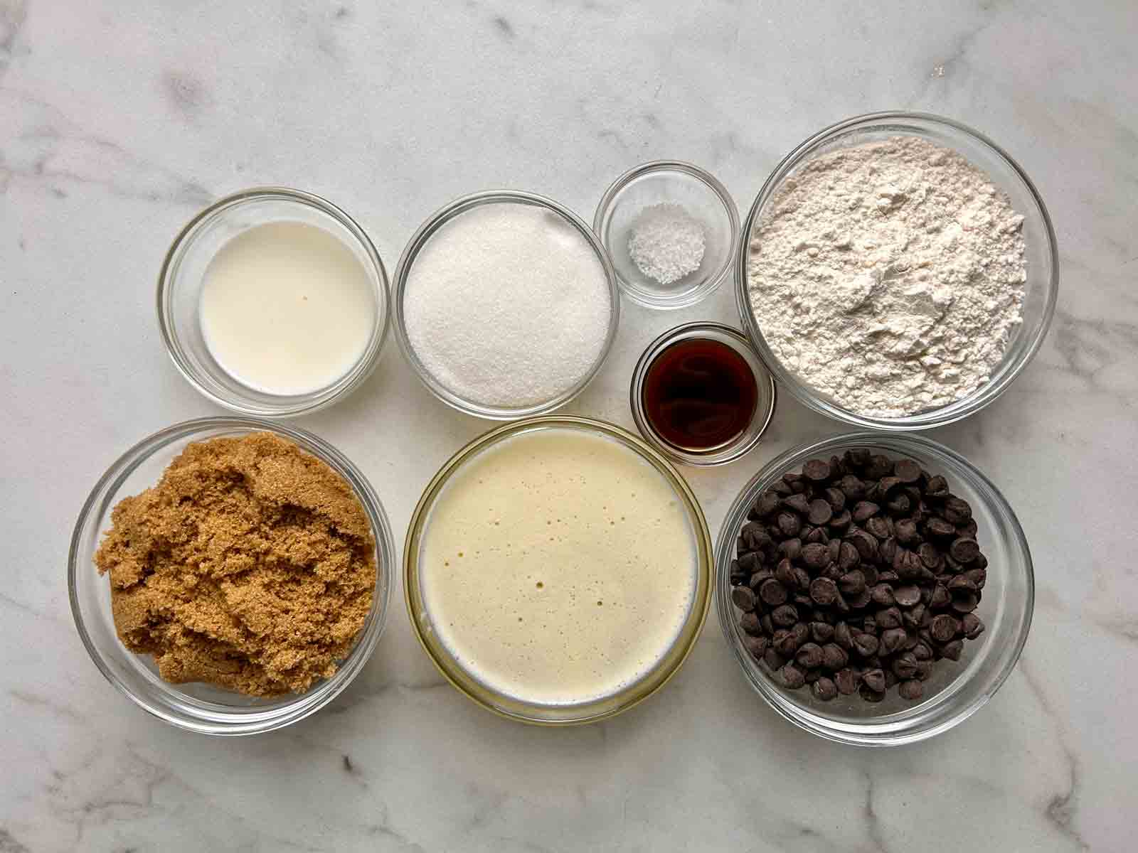 ingredients prepped in bowls.