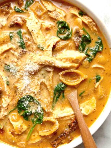 bowl of marry me chicken soup.