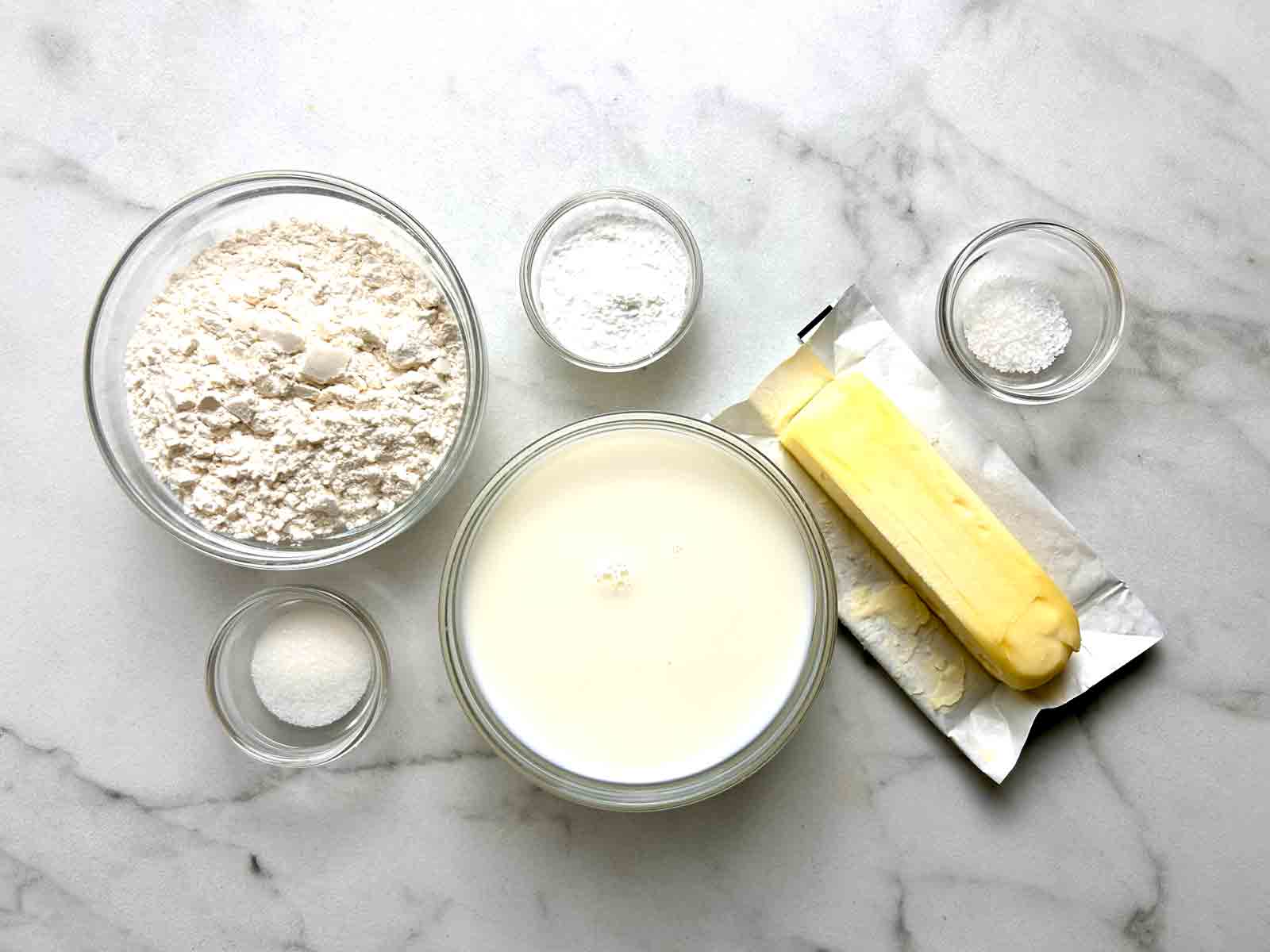 ingredients prepped in bowls.