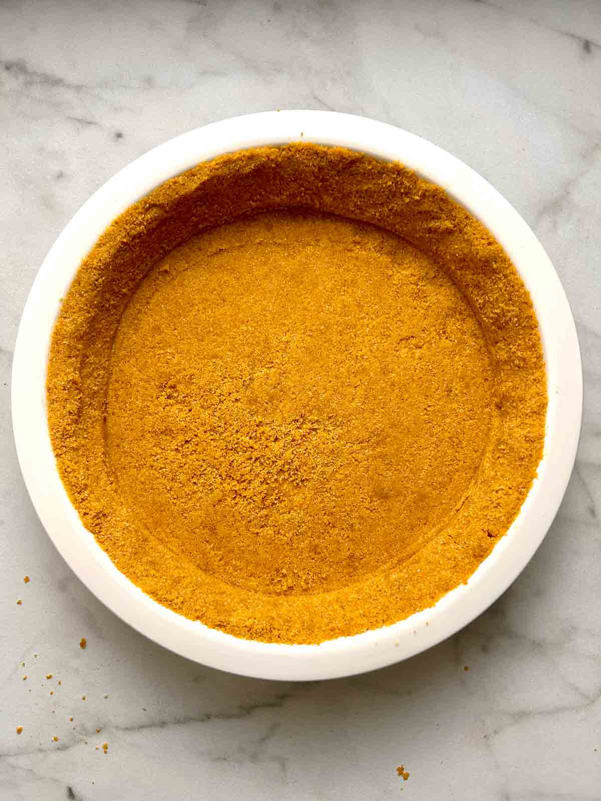 graham cracker crust pressed into pie dish.