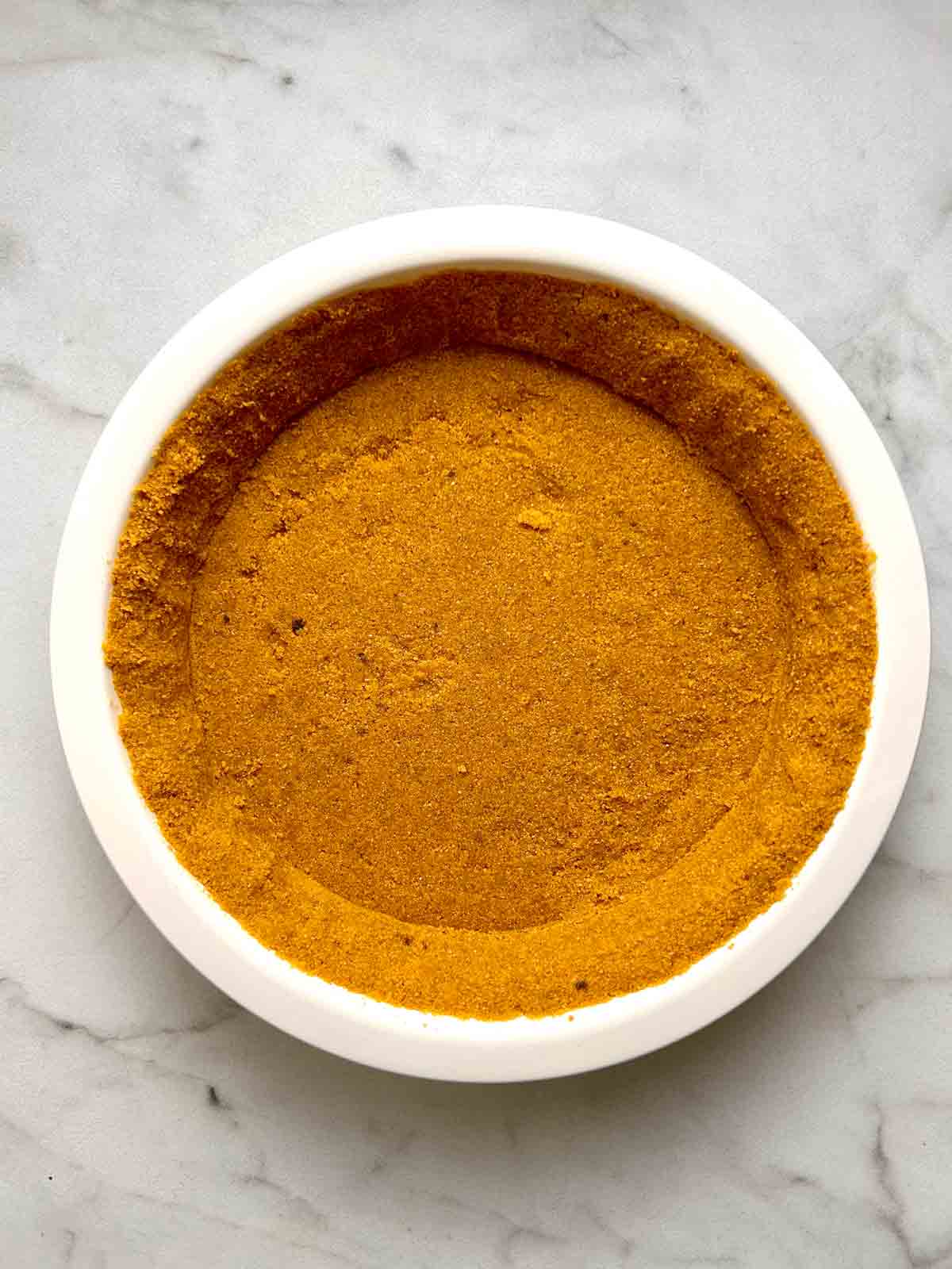 graham cracker crust pressed into pie dish.