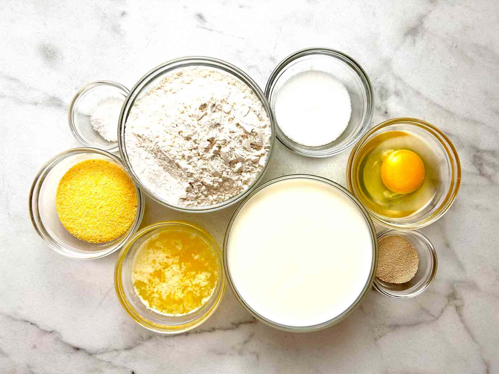 ingredients prepped in bowls.