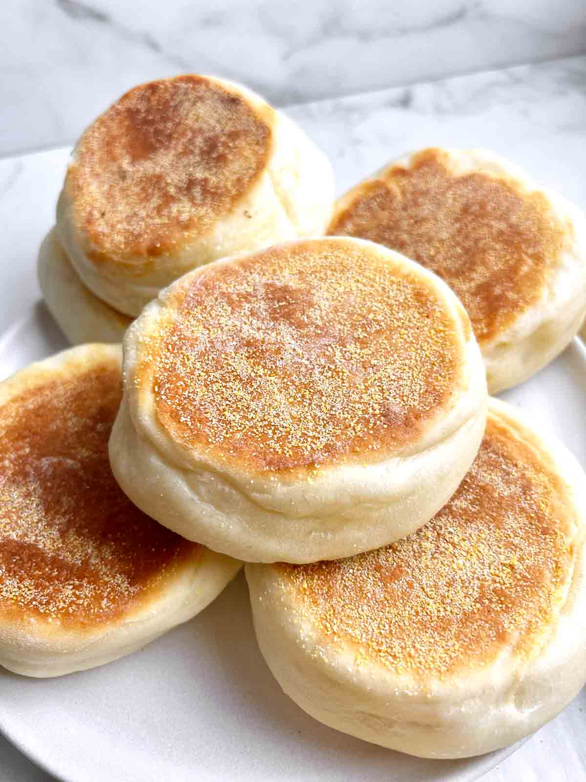close up of English muffin.