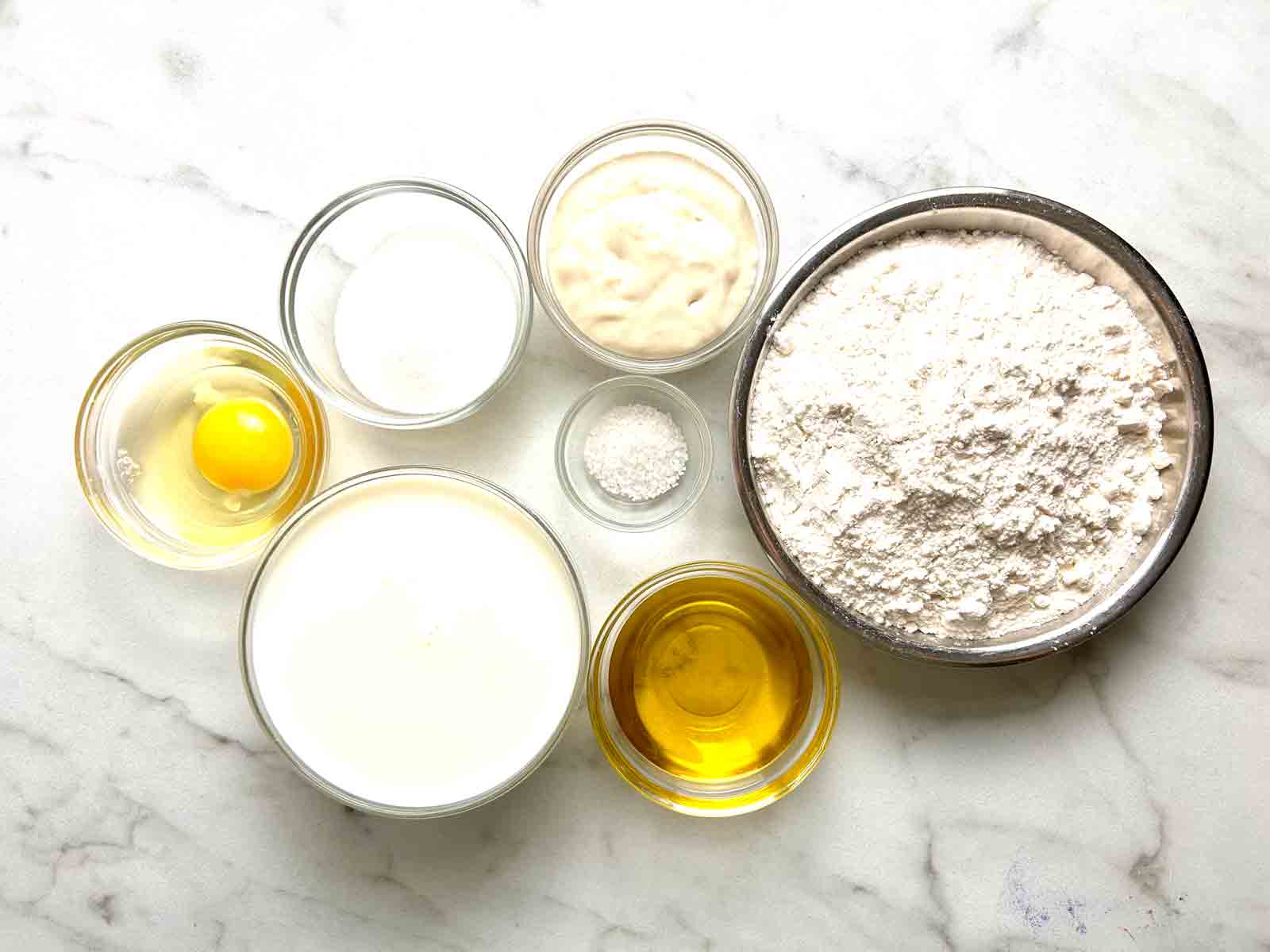 ingredients prepped in bowls.