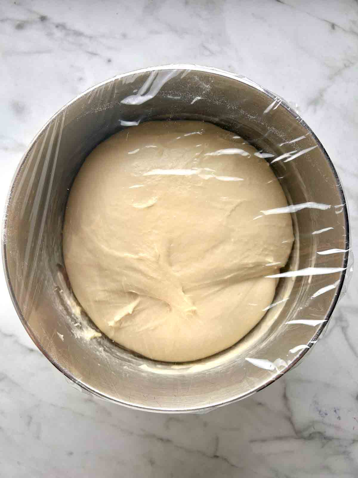 dough after first rise.