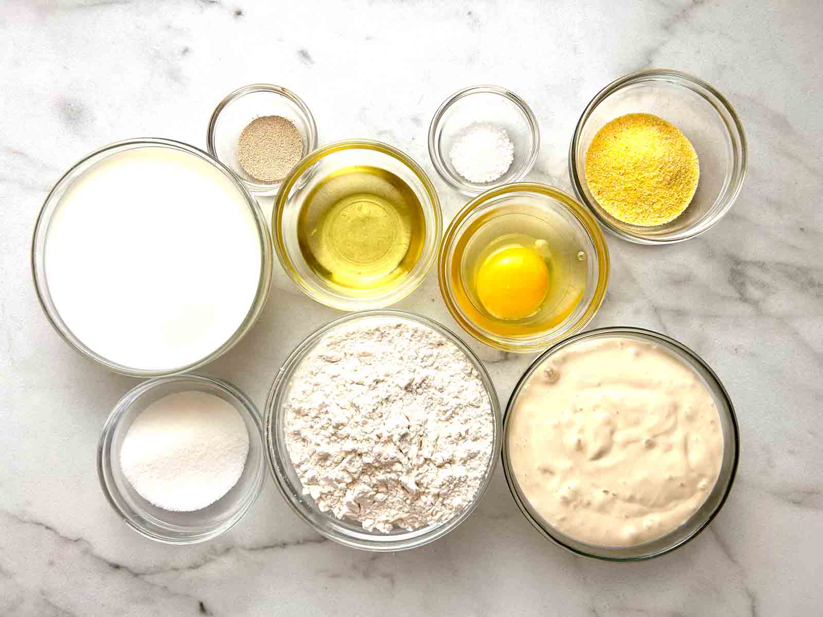 ingredients prepped in bowls.