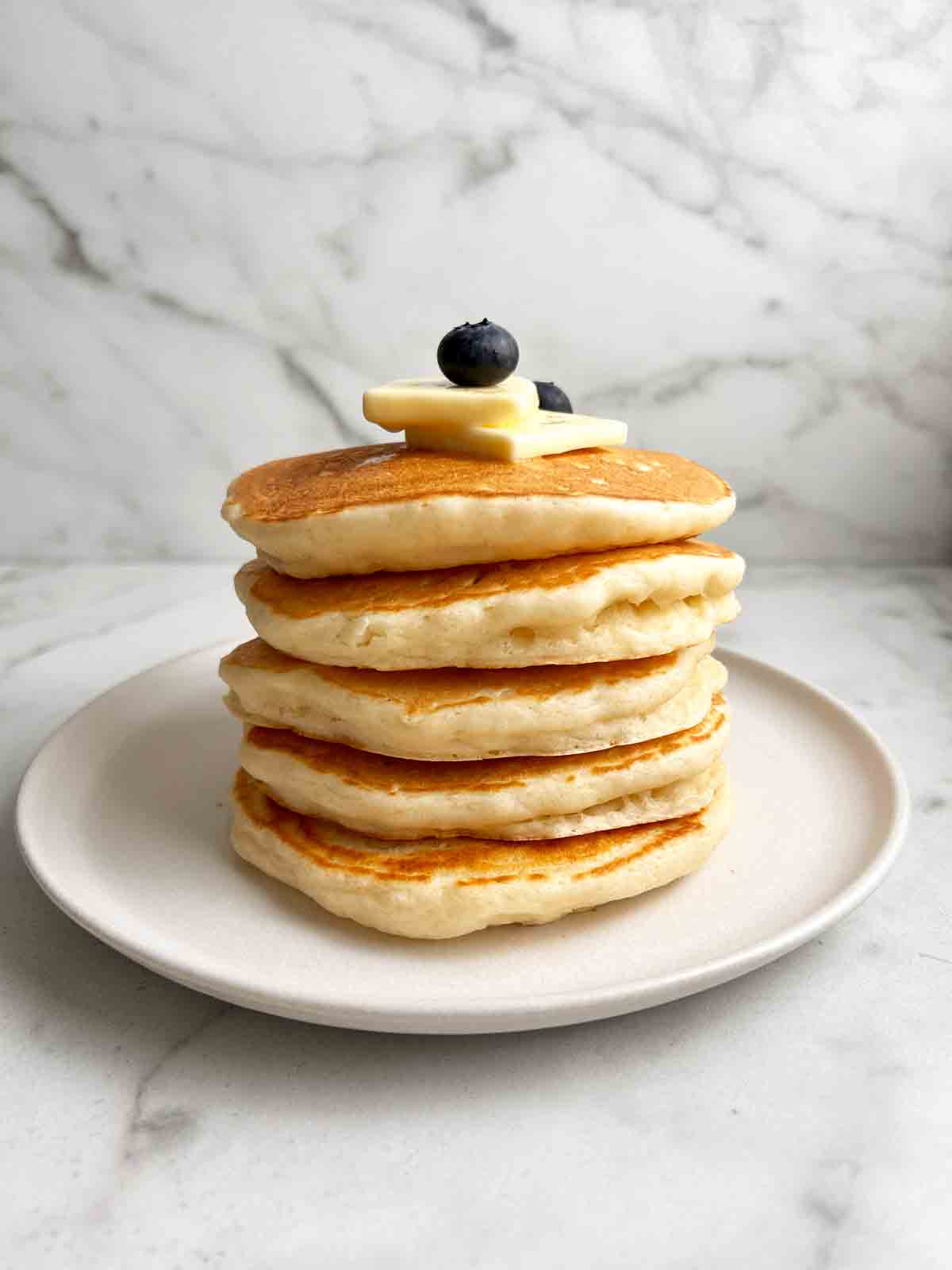 stack of sourdough pancakes.