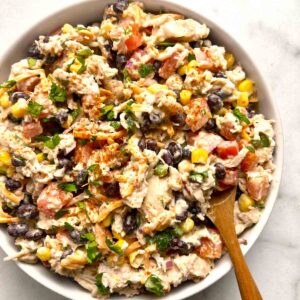 bowl of southwest chicken salad.