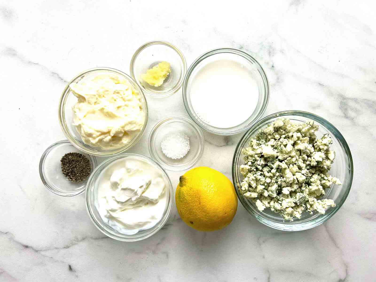 ingredients prepped in bowls.