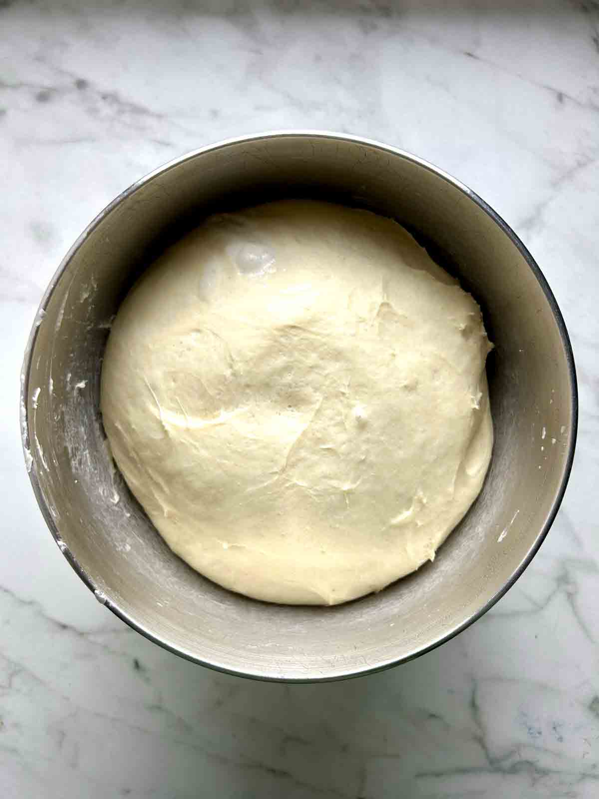 dough after first rise.