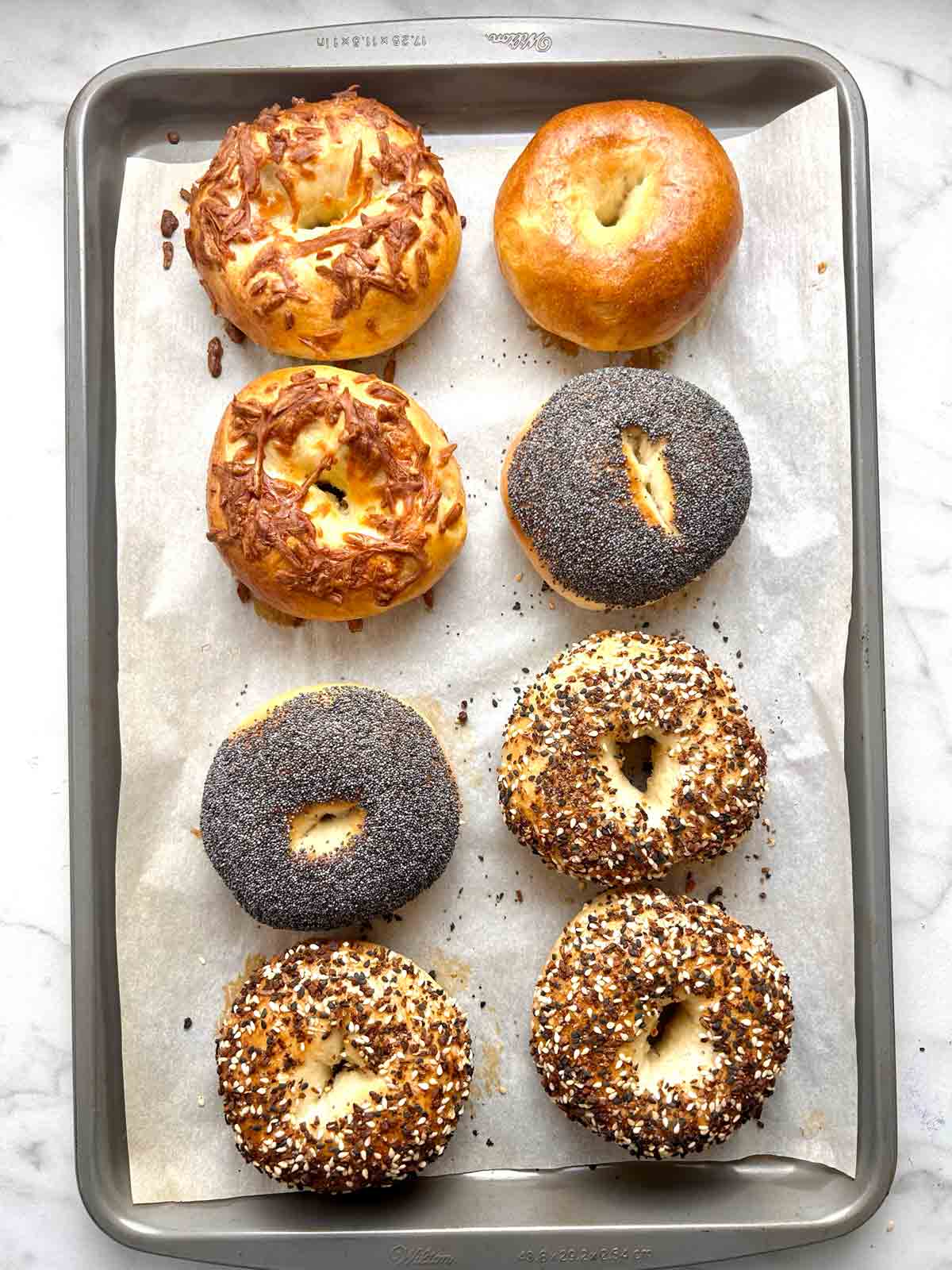 bagels after baking.
