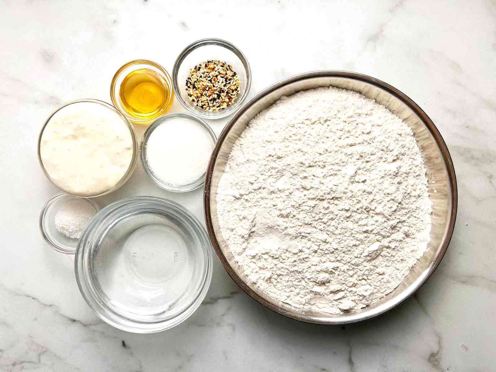 ingredients prepped in bowls.