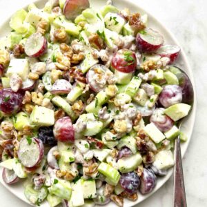 plate of Waldorf salad.